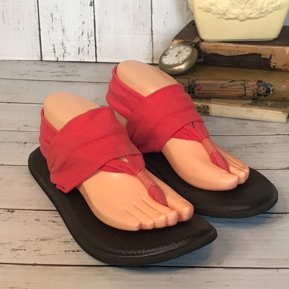 Orange Sanuk Yoga Sole Sandal